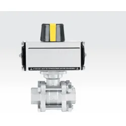 Zawór kulowy nierdzewny 3 cz. G 1 1/2 napęd pneumatyczny DA
